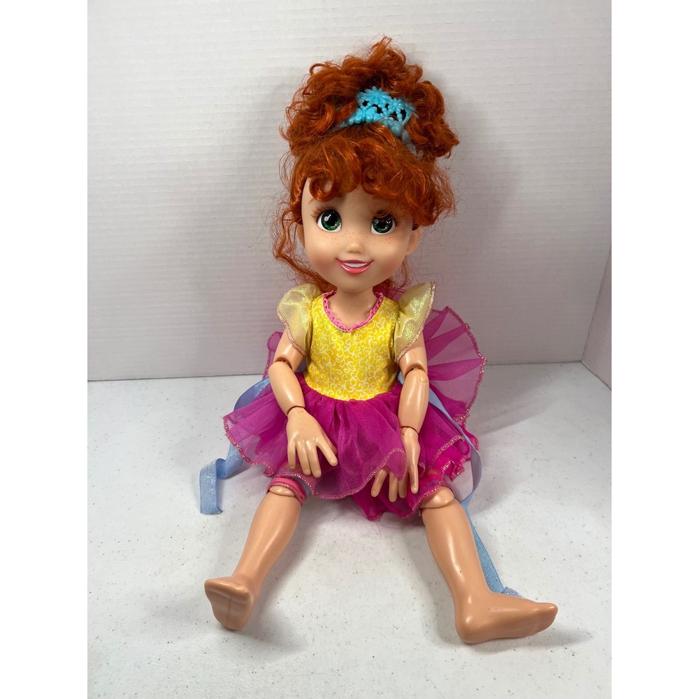 Disney Fancy Nancy Doll Jakks Pacific Red Hair Pink Tutu Striped Leggings 18"